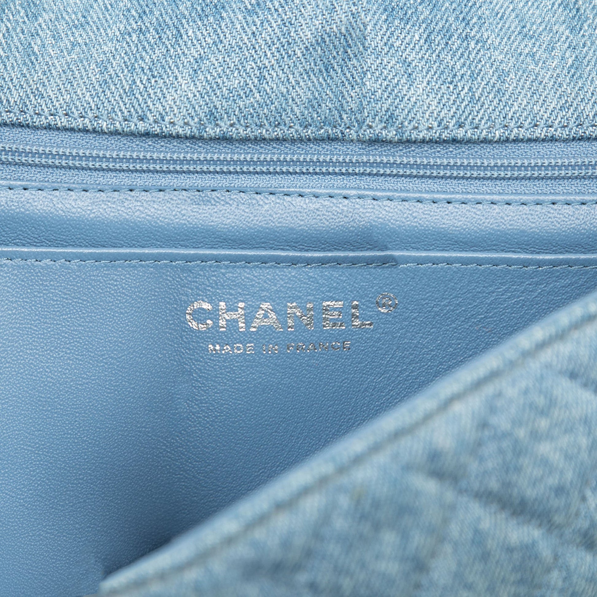 Chanel Mini Rectangular Classic Denim Braided Single Flap