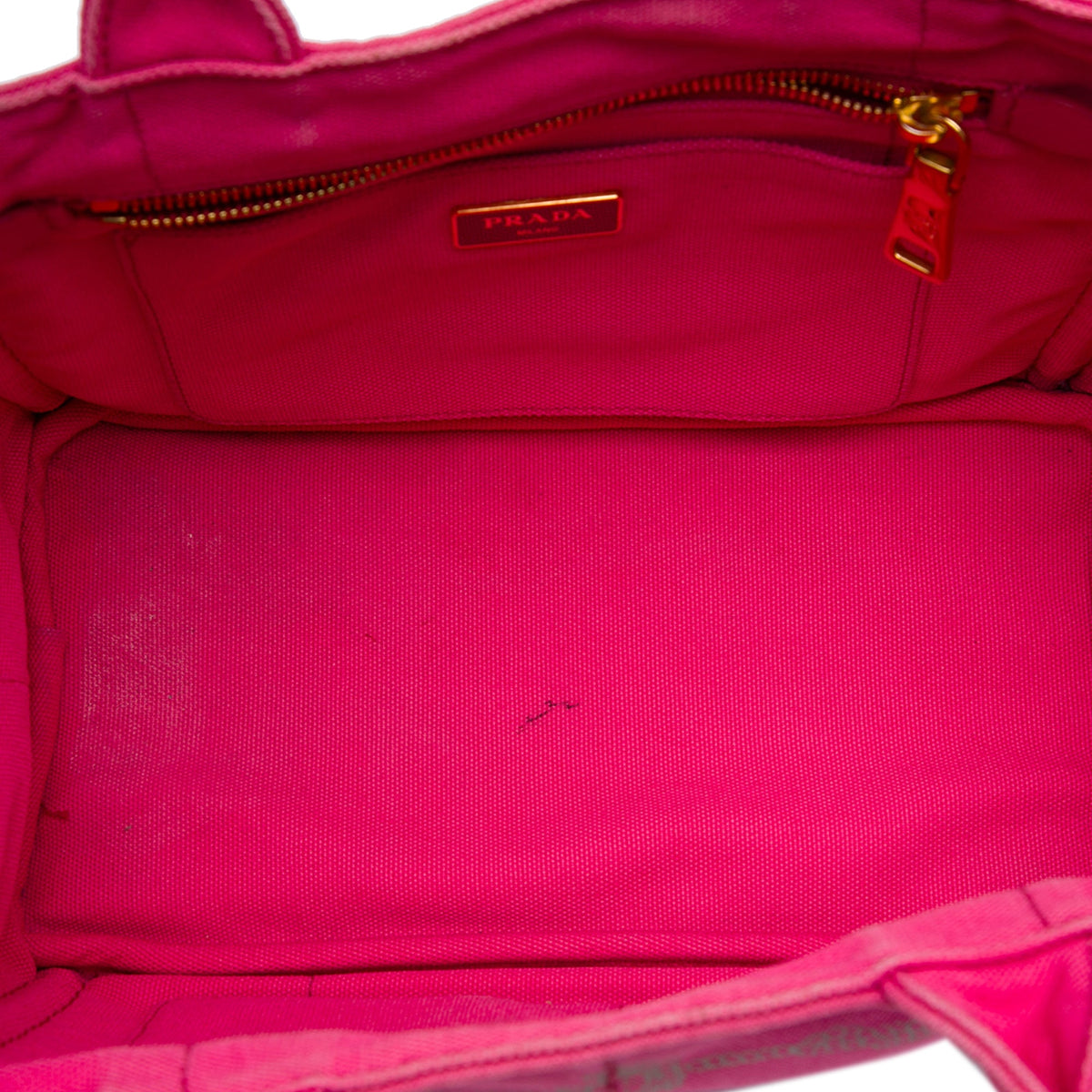 Prada Small Canvas Canapa Logo Tote — Pink