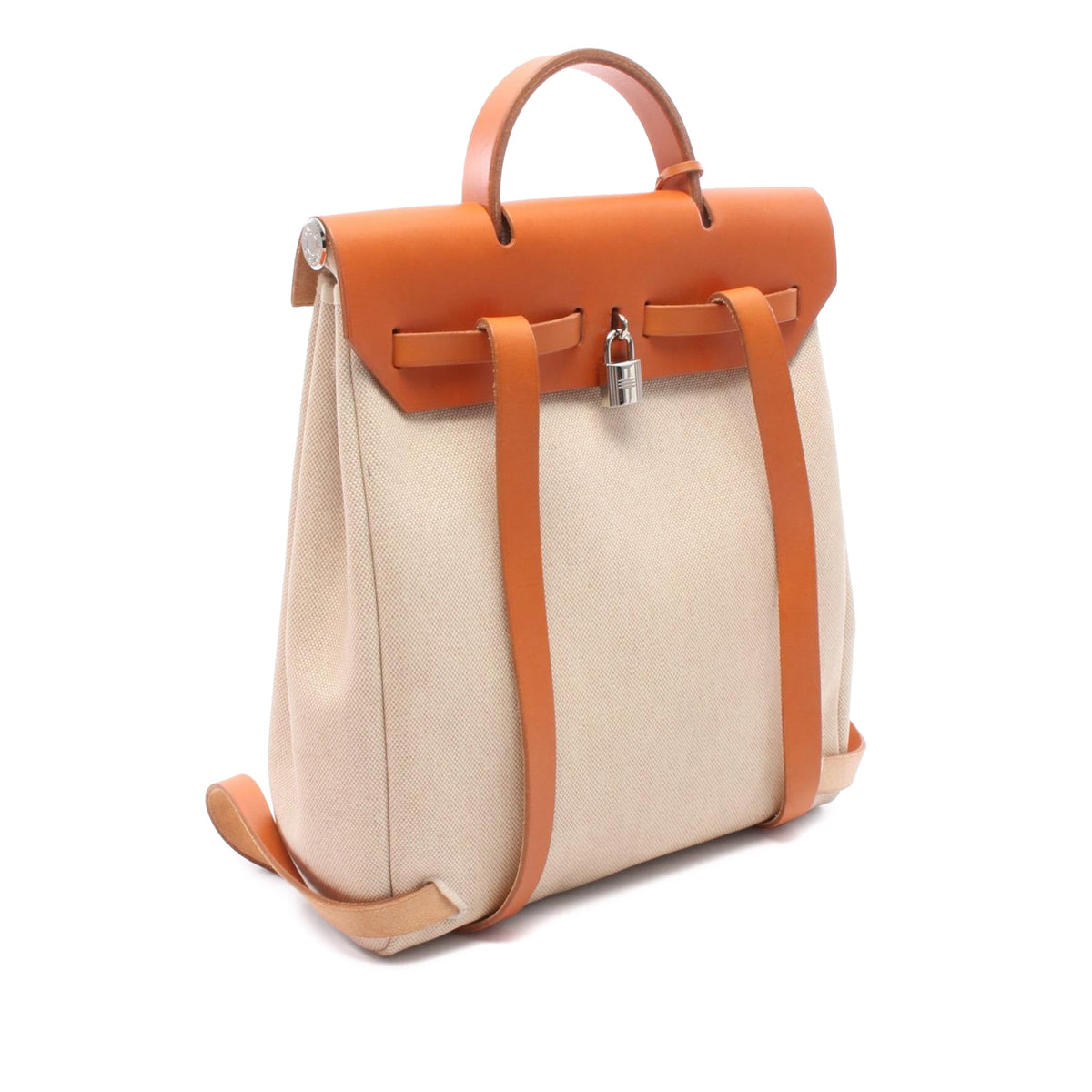 Hermès Toile Herbag Backpack PM — Beige