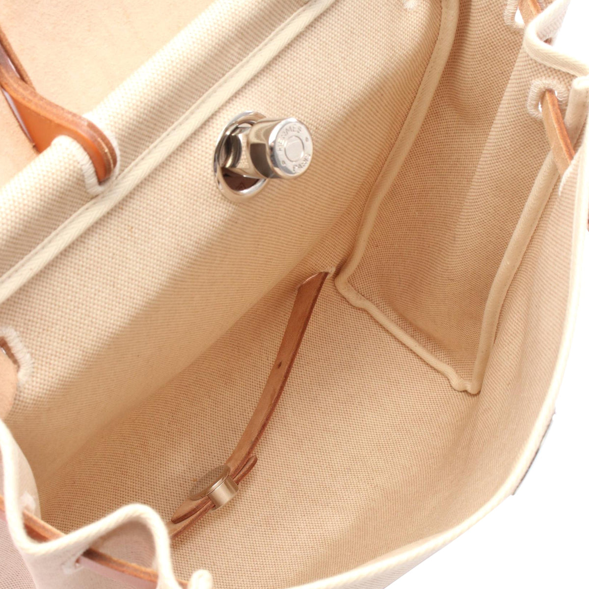 Hermès Toile Herbag Backpack PM — Beige