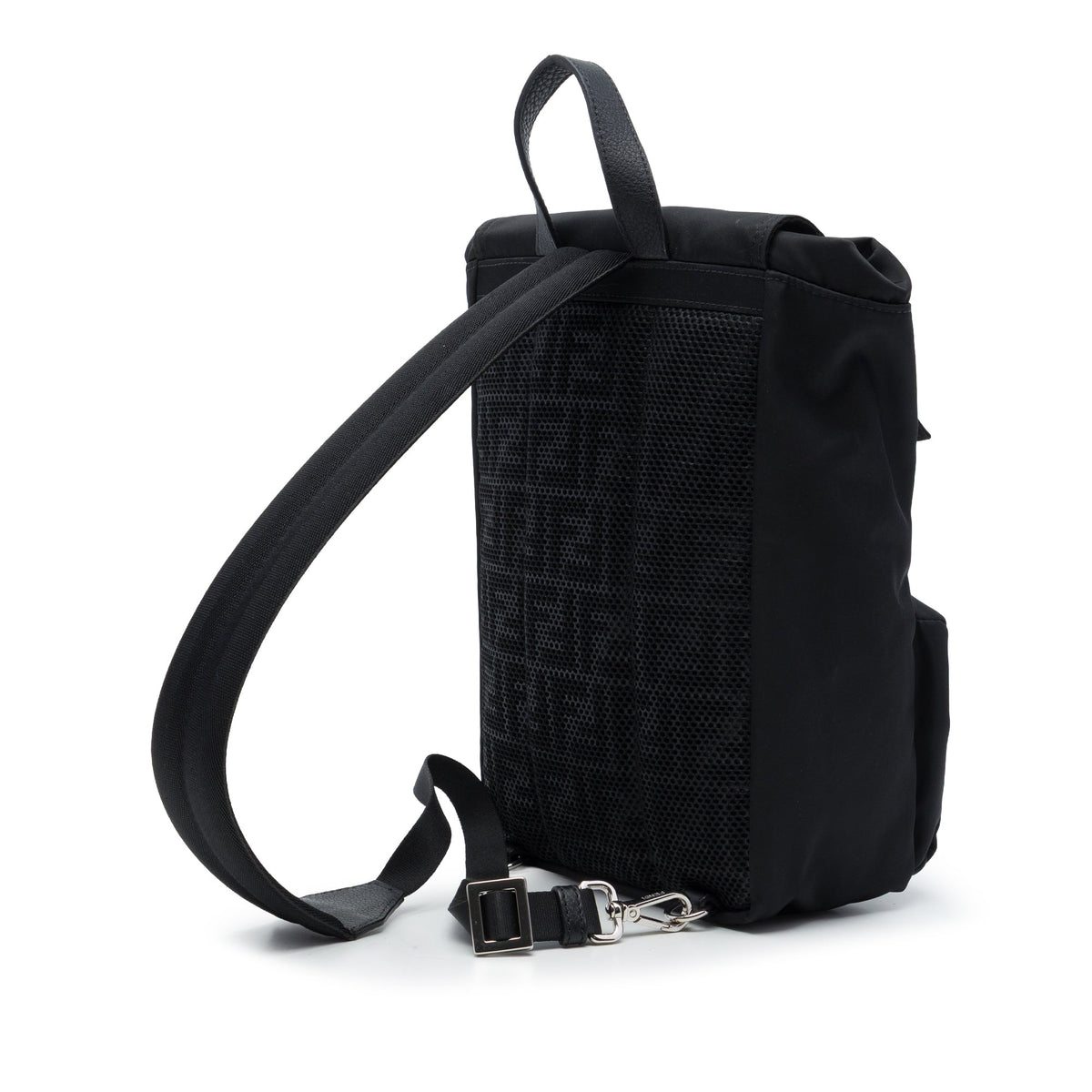 Fendi Small Fendiness Econyl Nylon Backpack — Black
