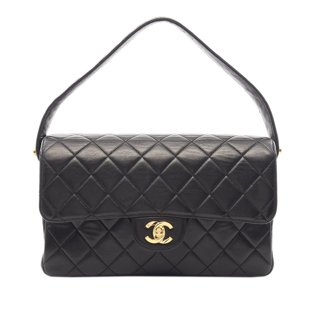 Chanel Quilted Lambskin Double Sided Flap — Black