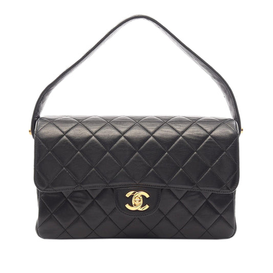 Chanel Quilted Lambskin Double Sided Flap — Black
