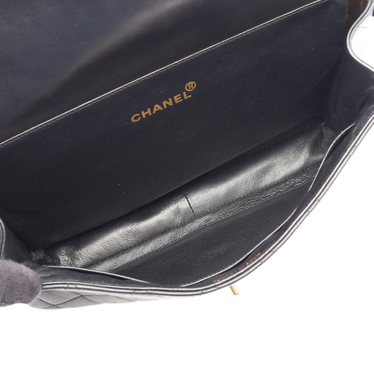 Chanel Quilted Lambskin Double Sided Flap — Black