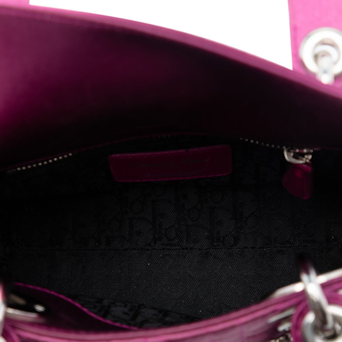 Mini Satin Cannage Lady Dior