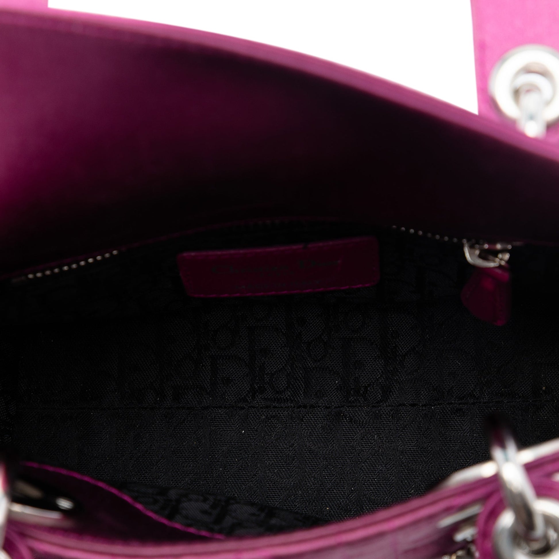 Mini Satin Cannage Lady Dior