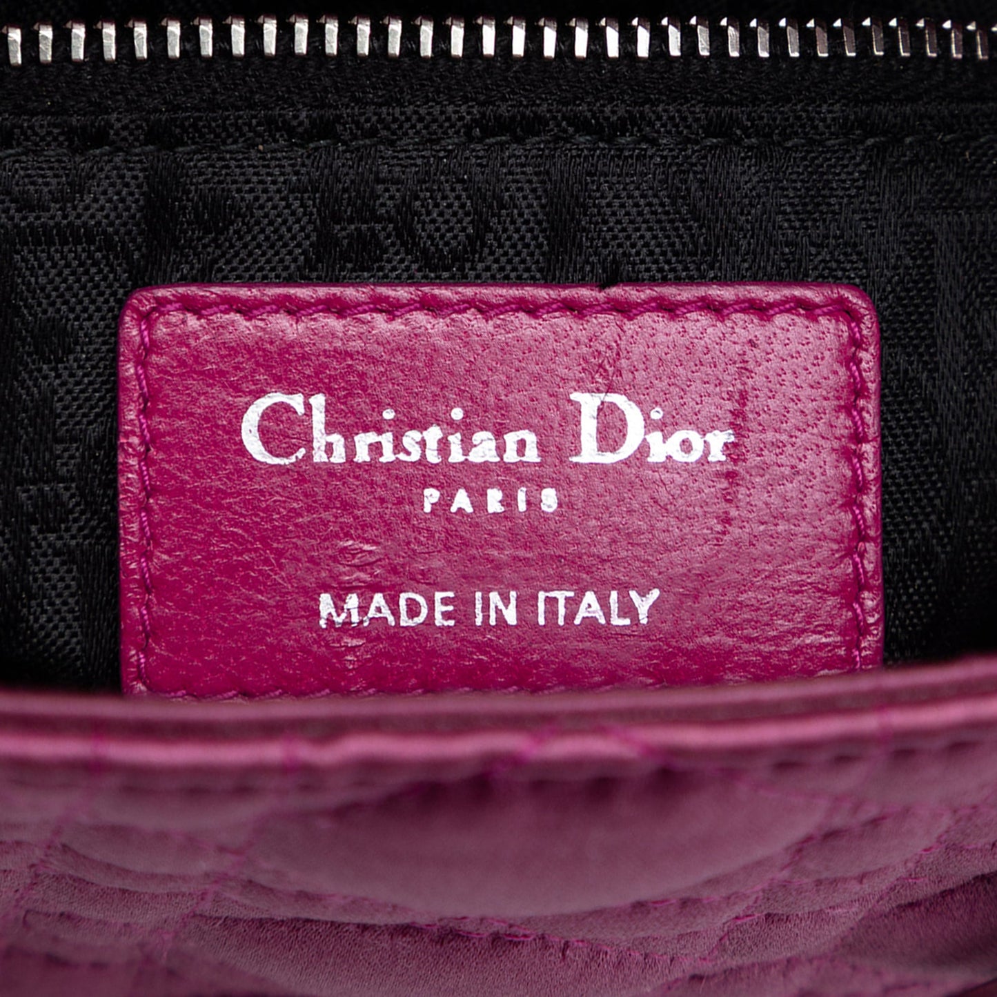 Mini Satin Cannage Lady Dior