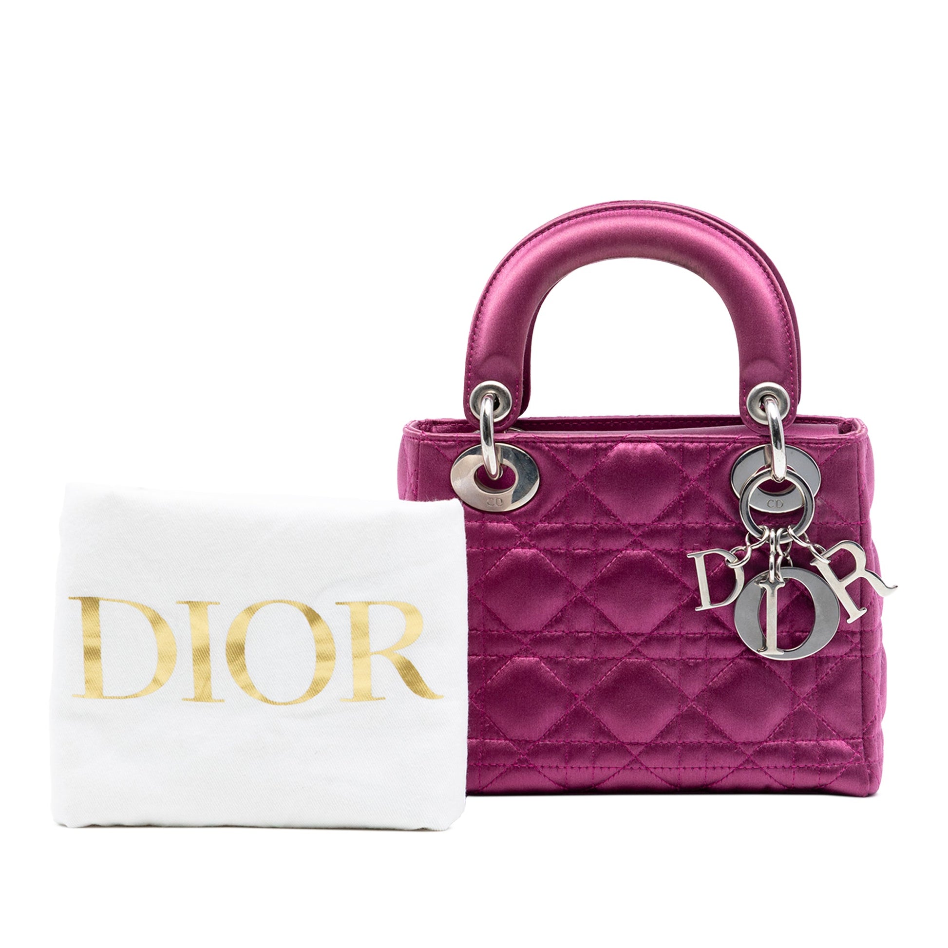 Mini Satin Cannage Lady Dior