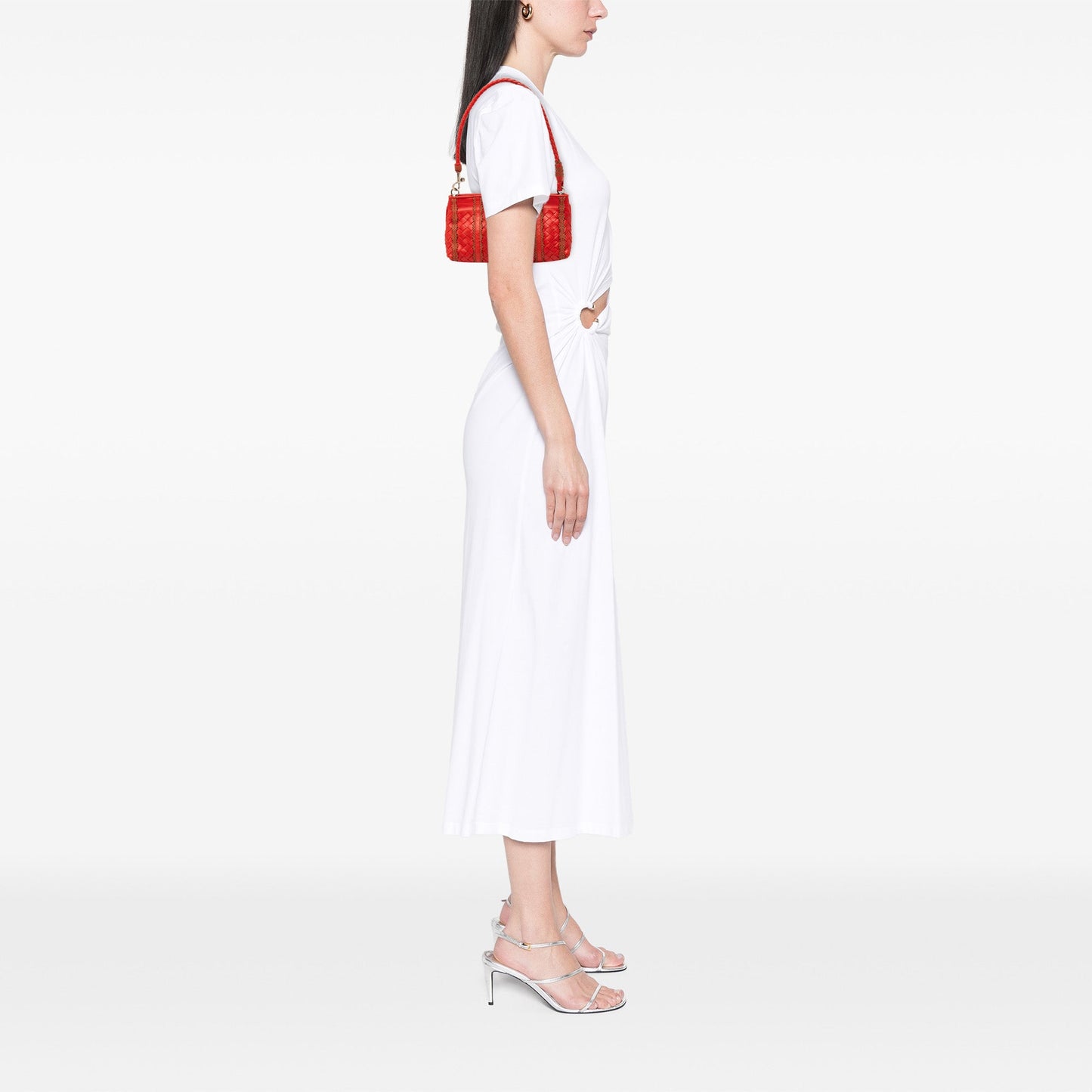 Bottega Veneta Leather Intrecciato Stripe Shoulder Bag