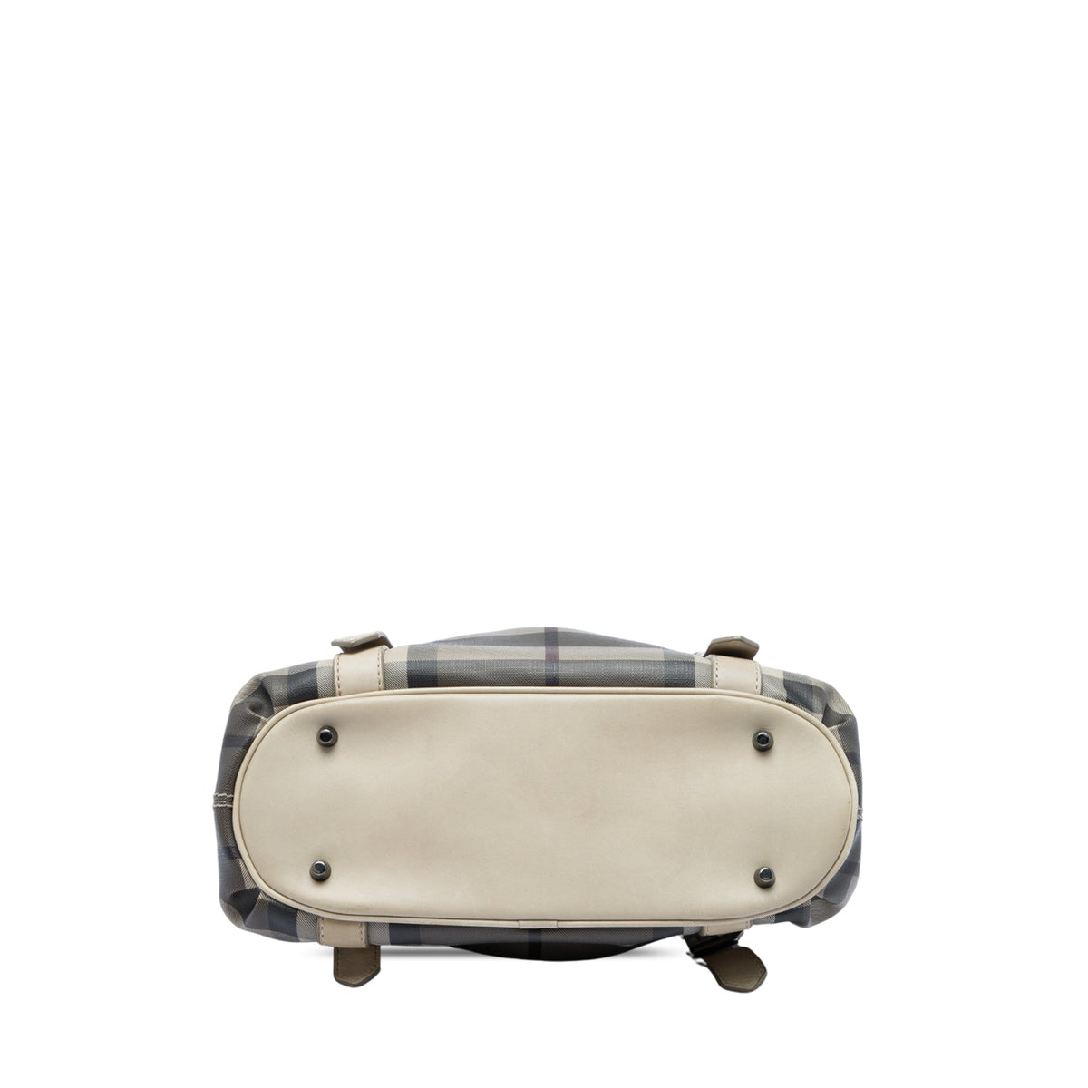 Burberry Small Smoke Check Coated Canvas Northfield Satchel — Gray