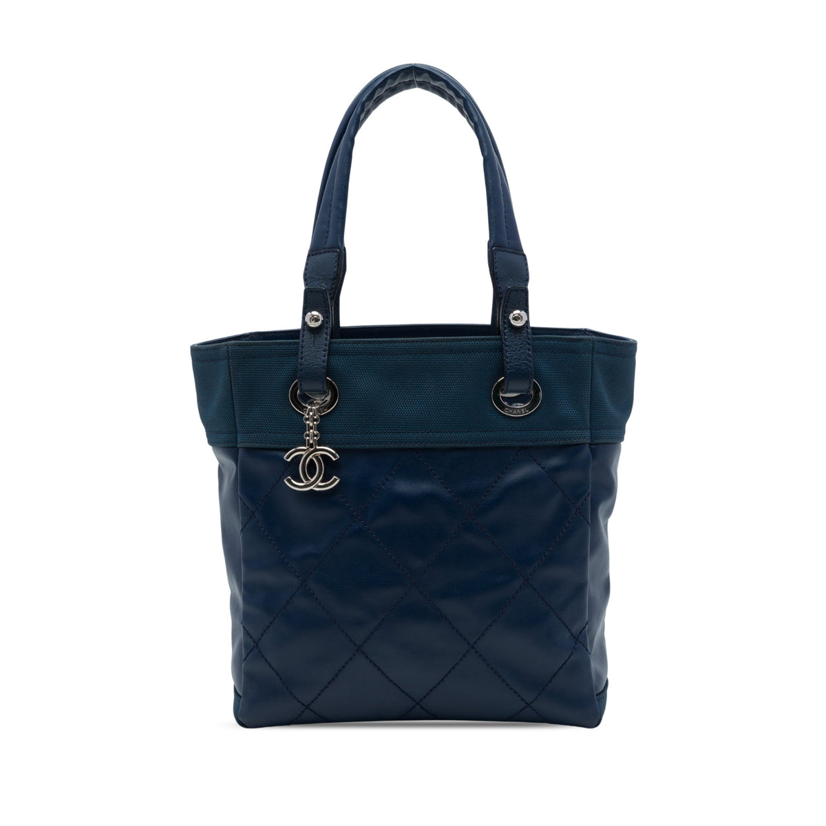 Chanel Small Quilted Coated Canvas Paris Biarritz Tote