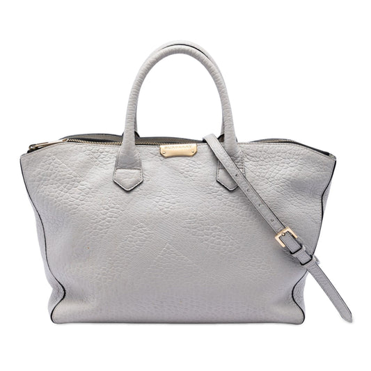 Burberry Embossed Leather Dewsbury Satchel
