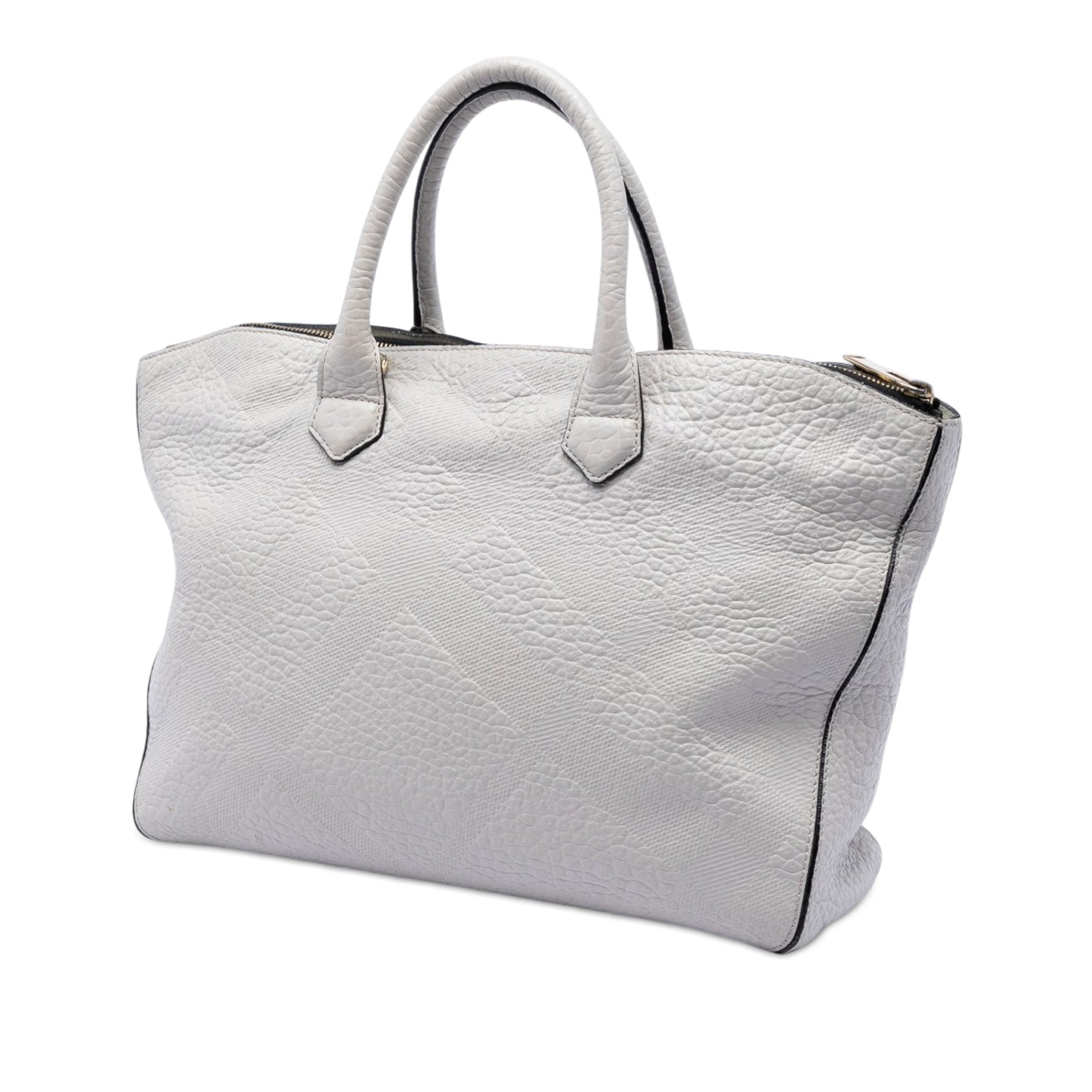 Burberry Embossed Leather Dewsbury Satchel