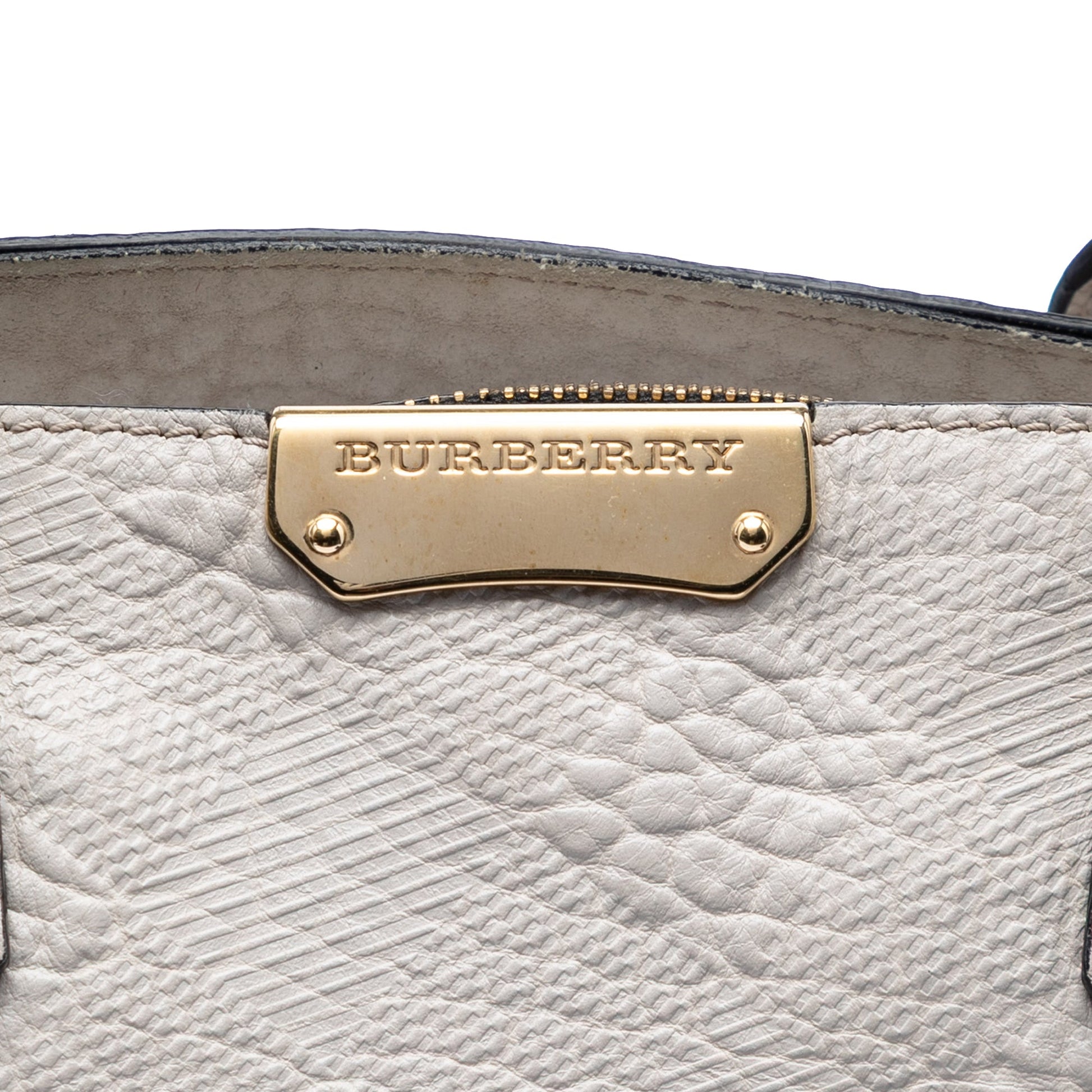 Burberry Embossed Leather Dewsbury Satchel