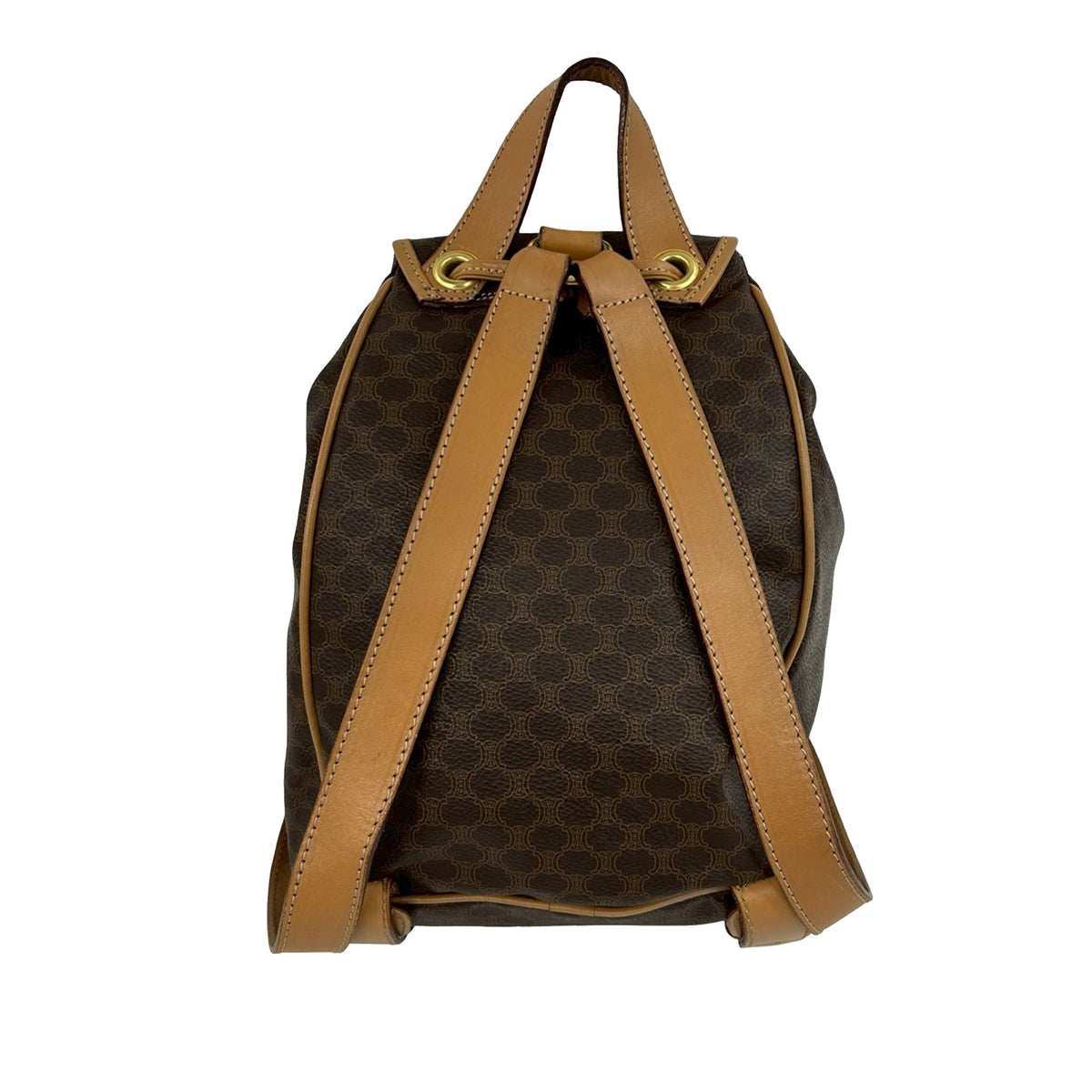Celine Macadam Coated Canvas Drawstring Backpack
