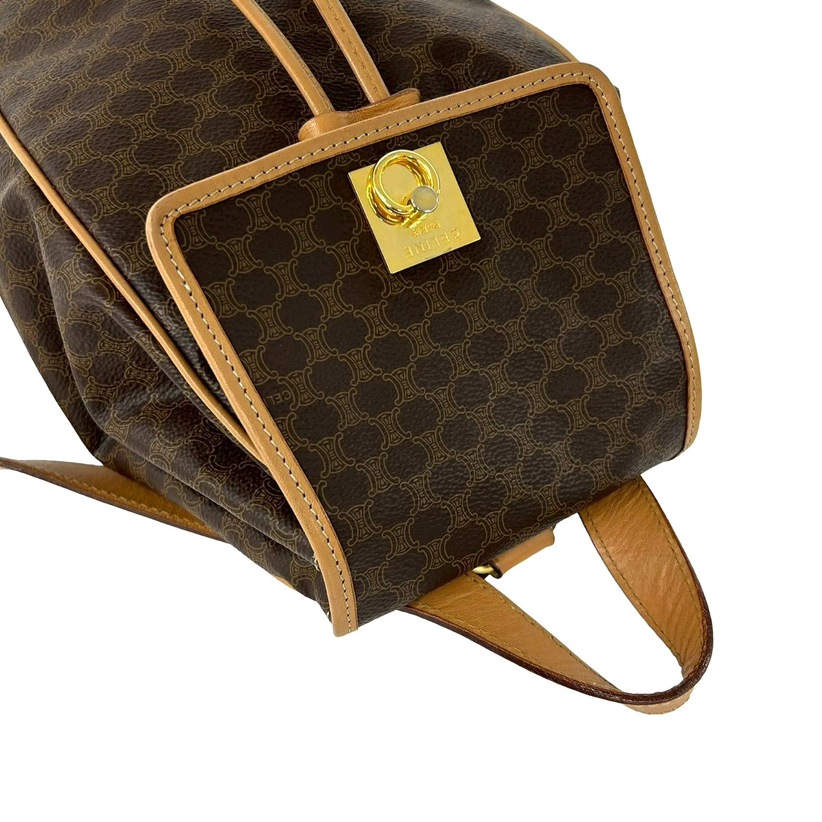 Celine Macadam Coated Canvas Drawstring Backpack