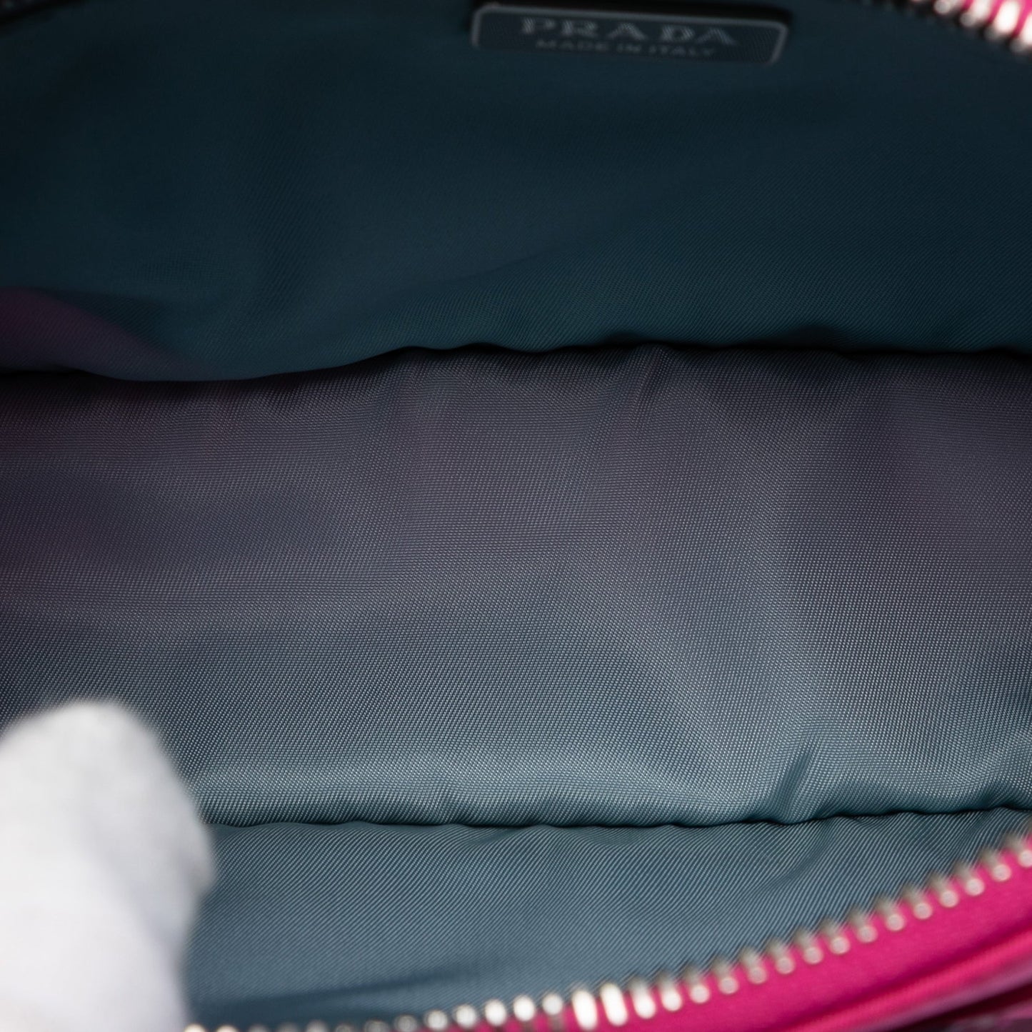 Prada Tessuto Studded Etiquette Shoulder Bag