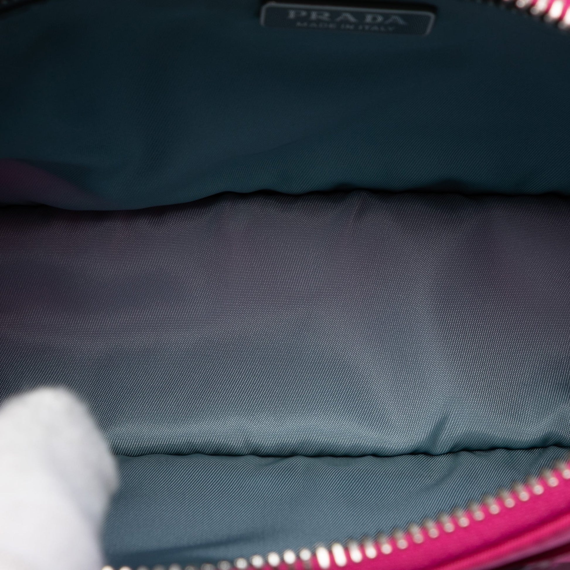 Prada Tessuto Studded Etiquette Shoulder Bag