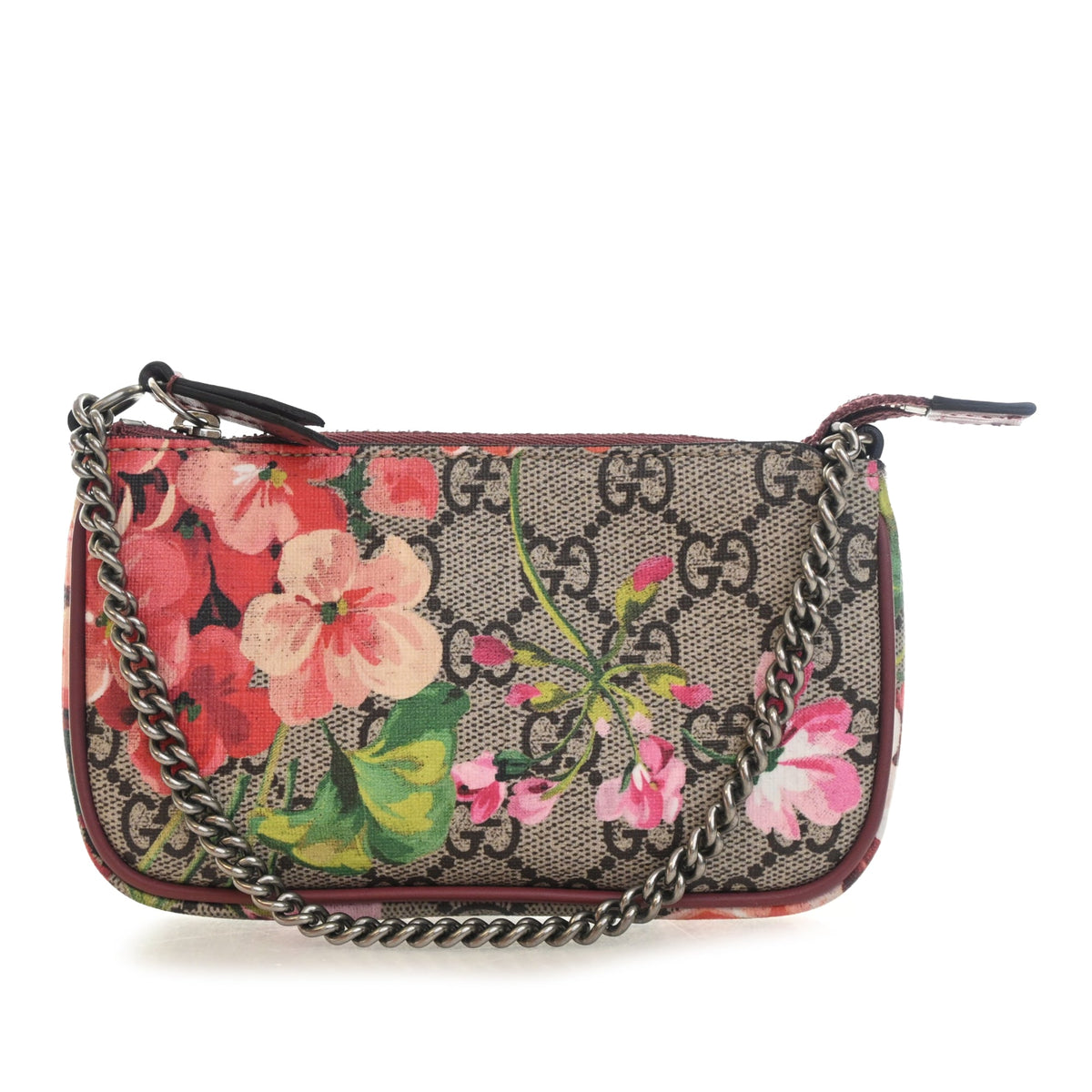 Gucci Mini GG Supreme Blooms Chain Pochette