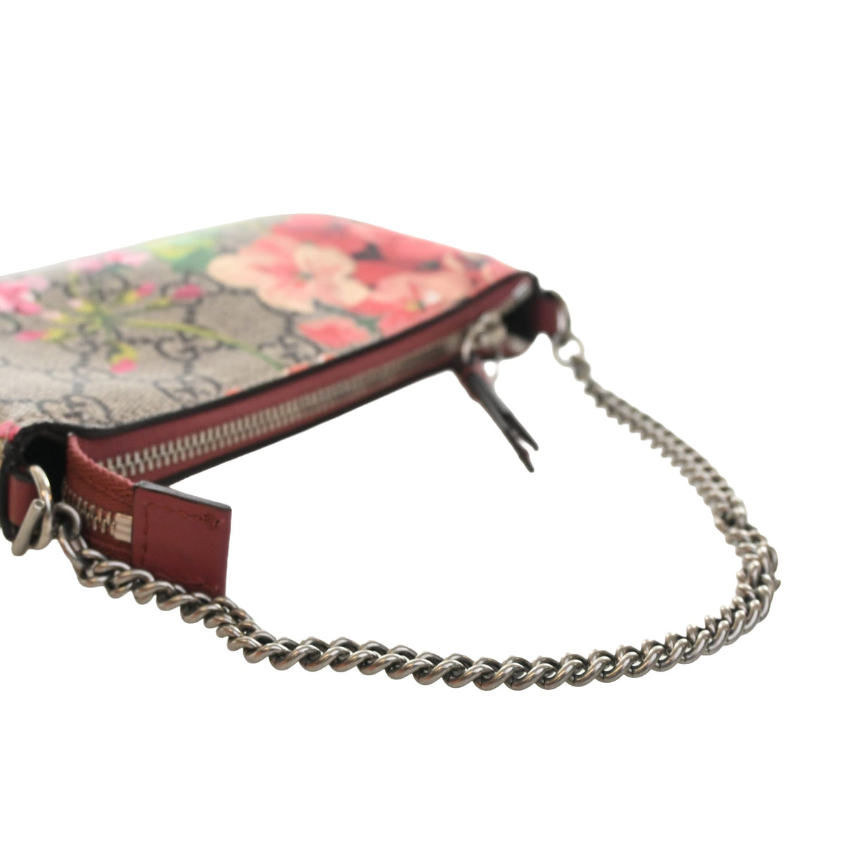 Gucci Mini GG Supreme Blooms Chain Pochette