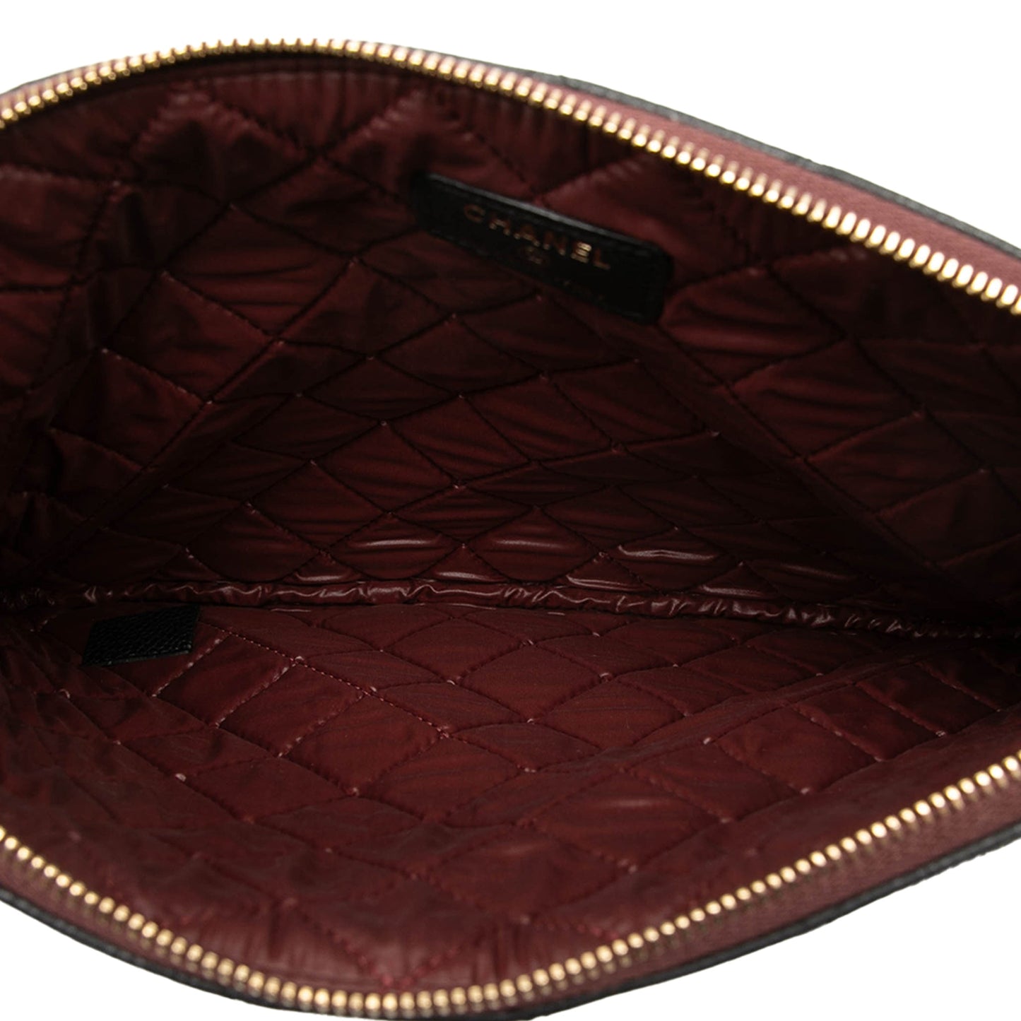 Chanel Medium Quilted Caviar O Case Clutch