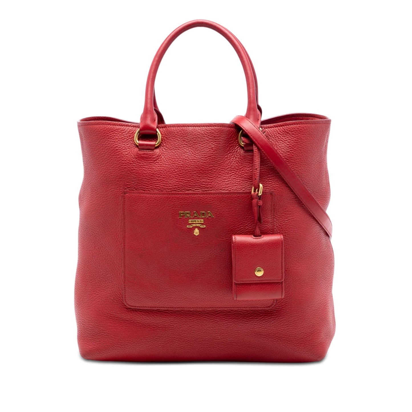 Prada Vitello Daino Front Pocket Convertible Tote
