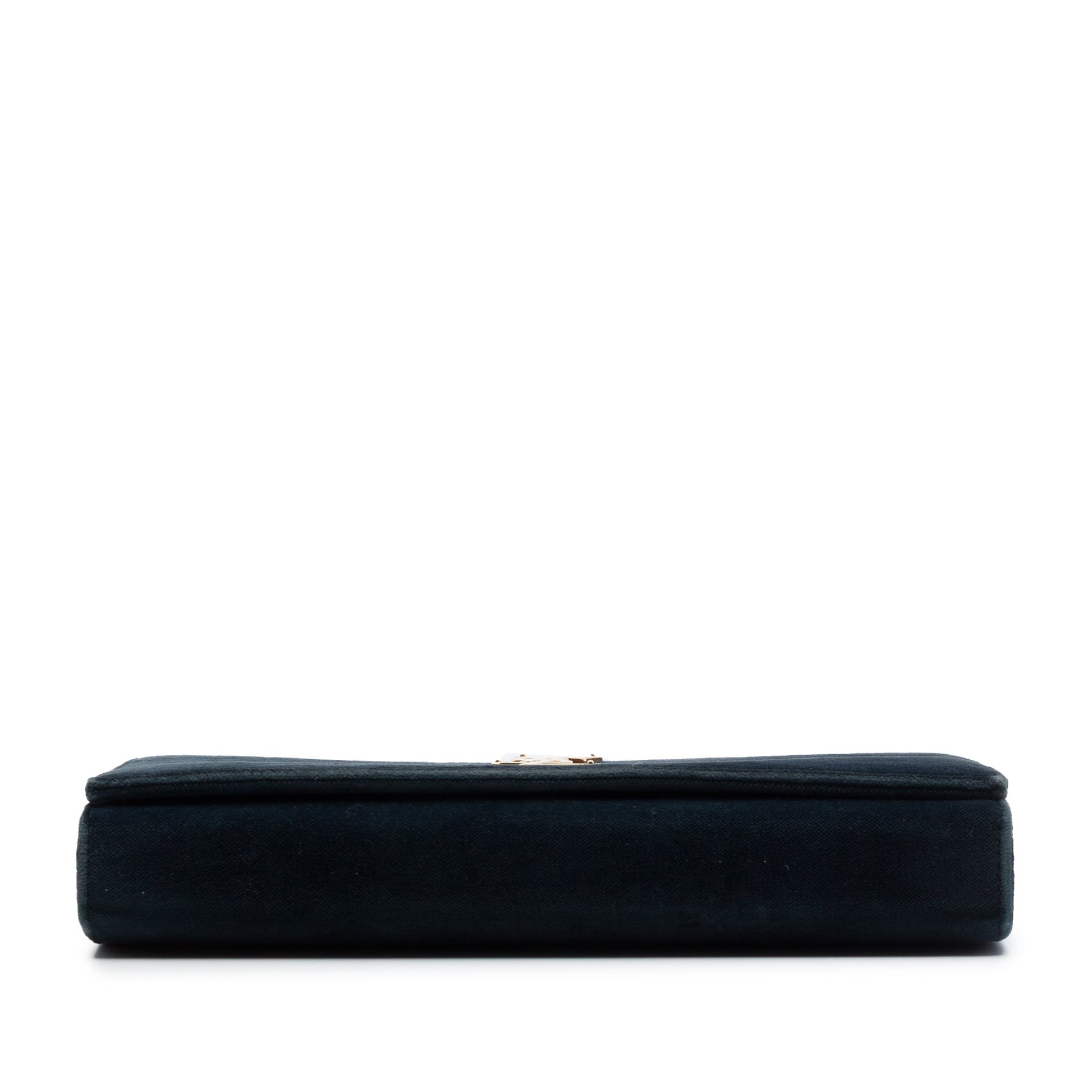 Saint Laurent Suede Monogram Kate Chain Wallet