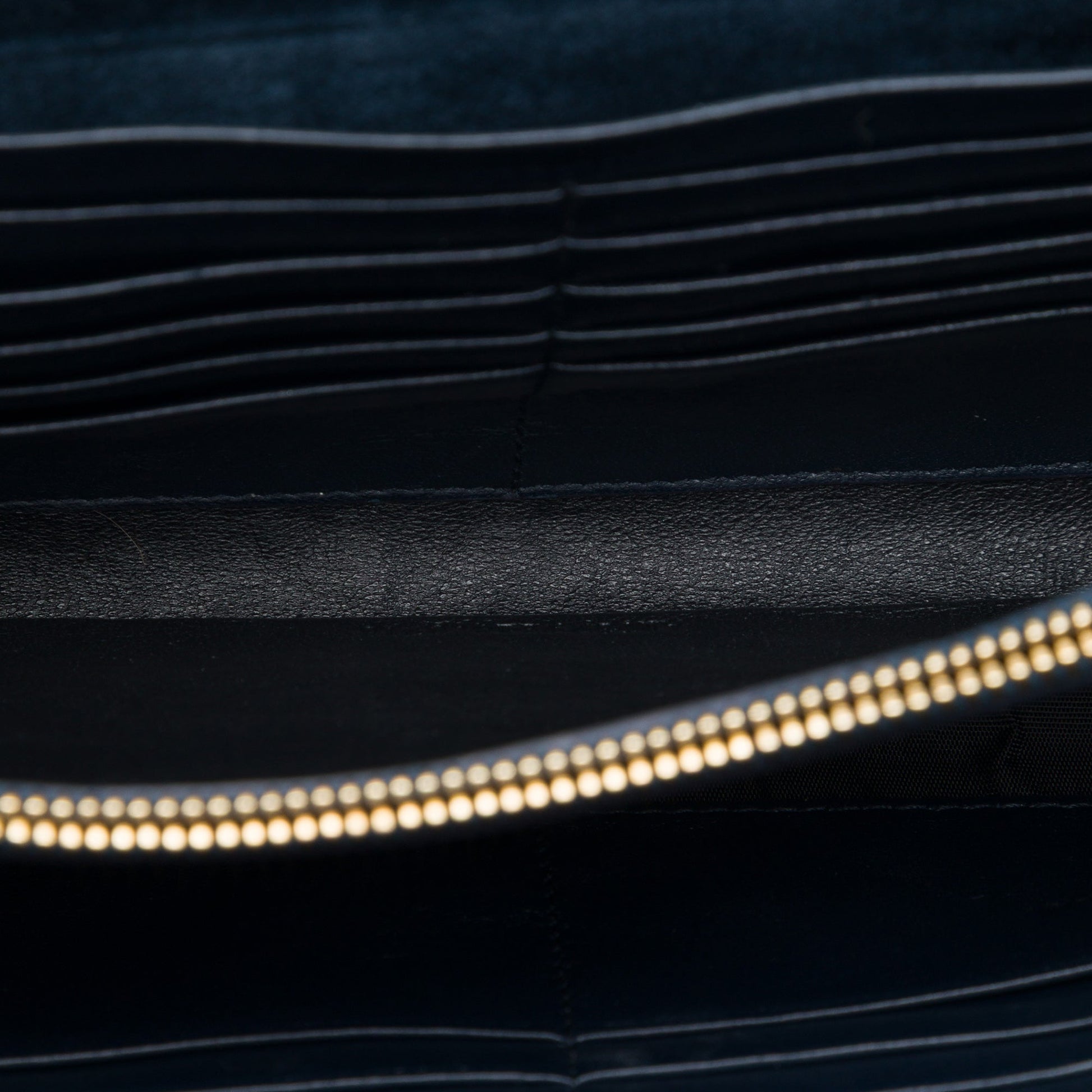 Saint Laurent Suede Monogram Kate Chain Wallet