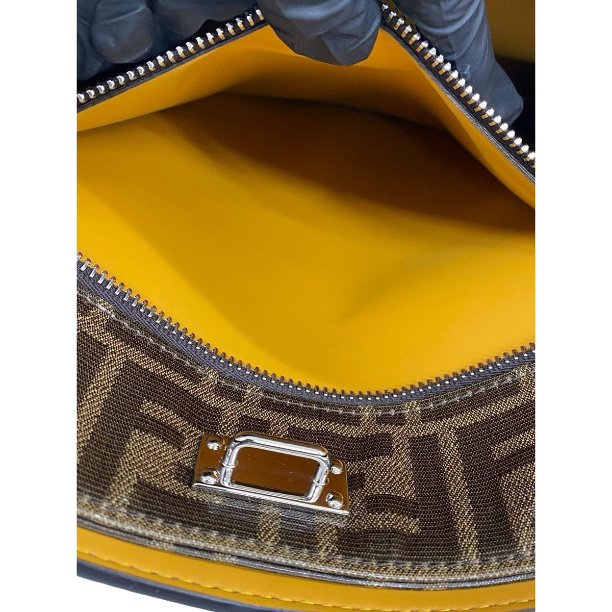 Fendi Large Leather Peekaboo X-Lite — Brown