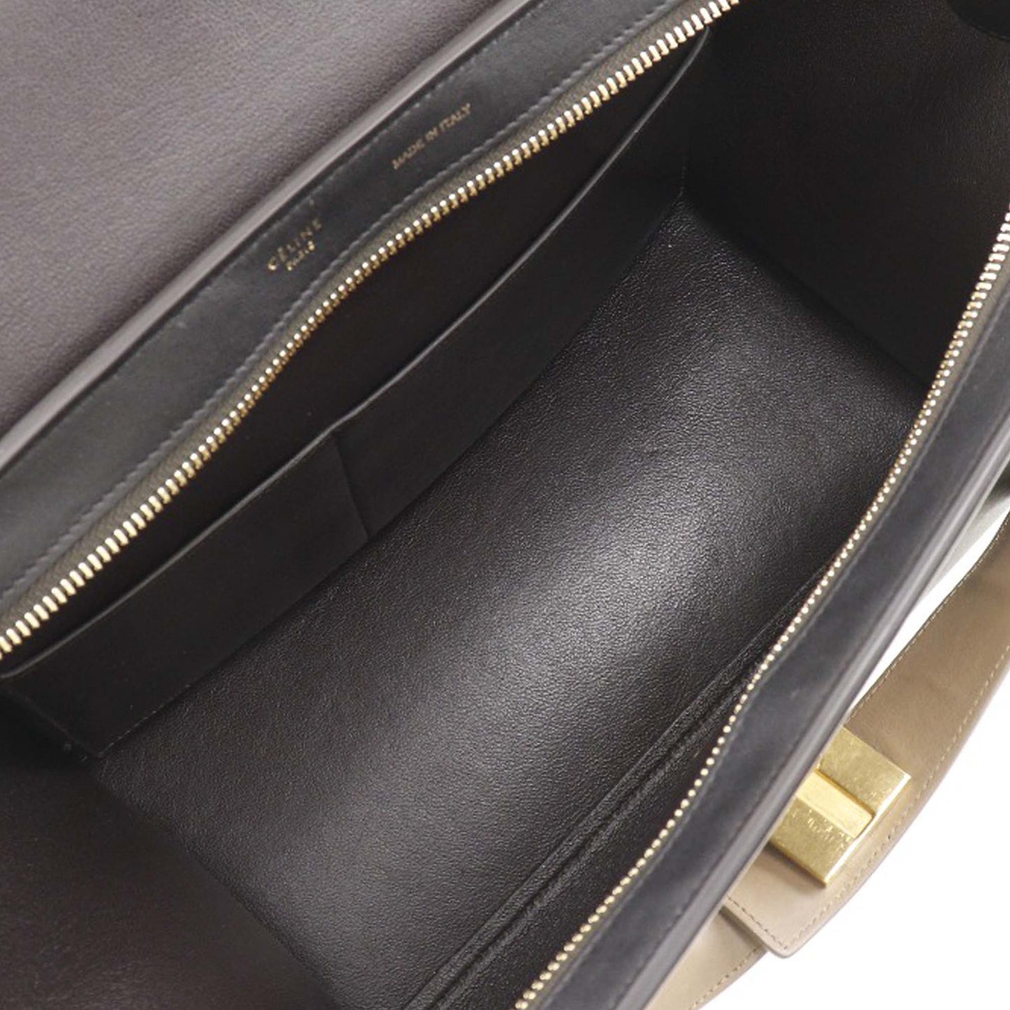 Celine Small Tricolor Leather Trapeze Satchel