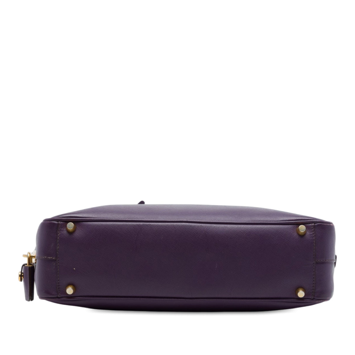 Prada Saffiano Lux Bauletto Top Handle Bag — Purple