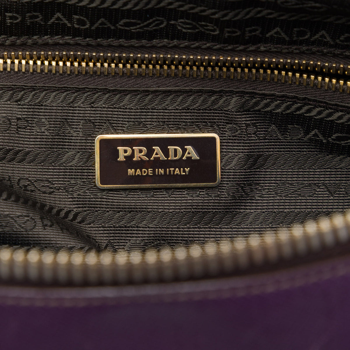 Prada Saffiano Lux Bauletto Top Handle Bag — Purple