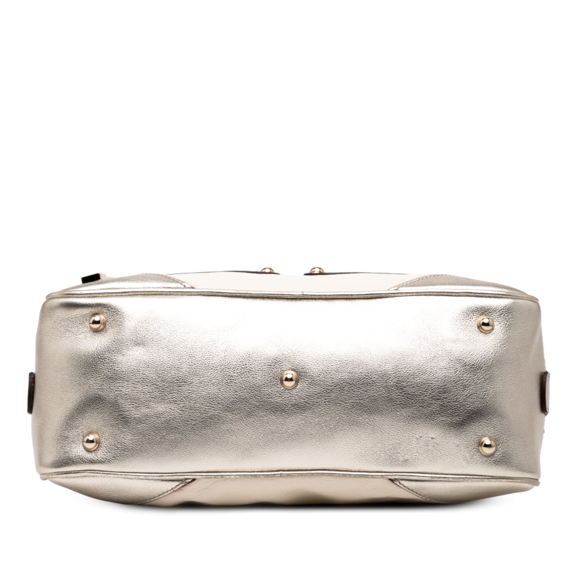 Gucci Small Leather Web Capri Shoulder Bag