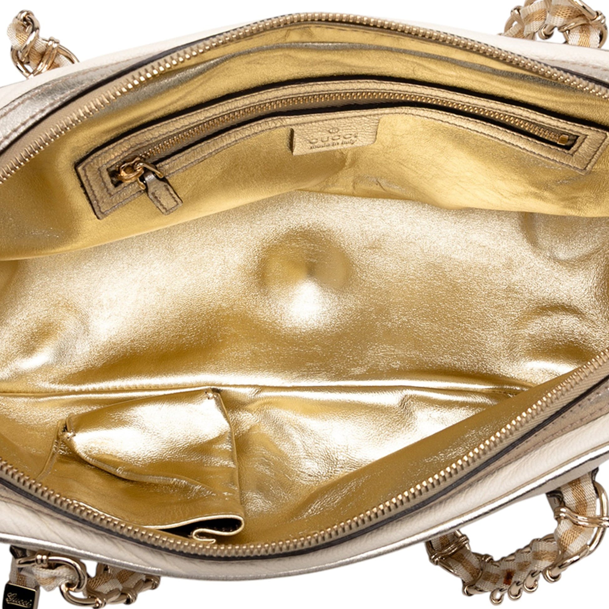 Gucci Small Leather Web Capri Shoulder Bag