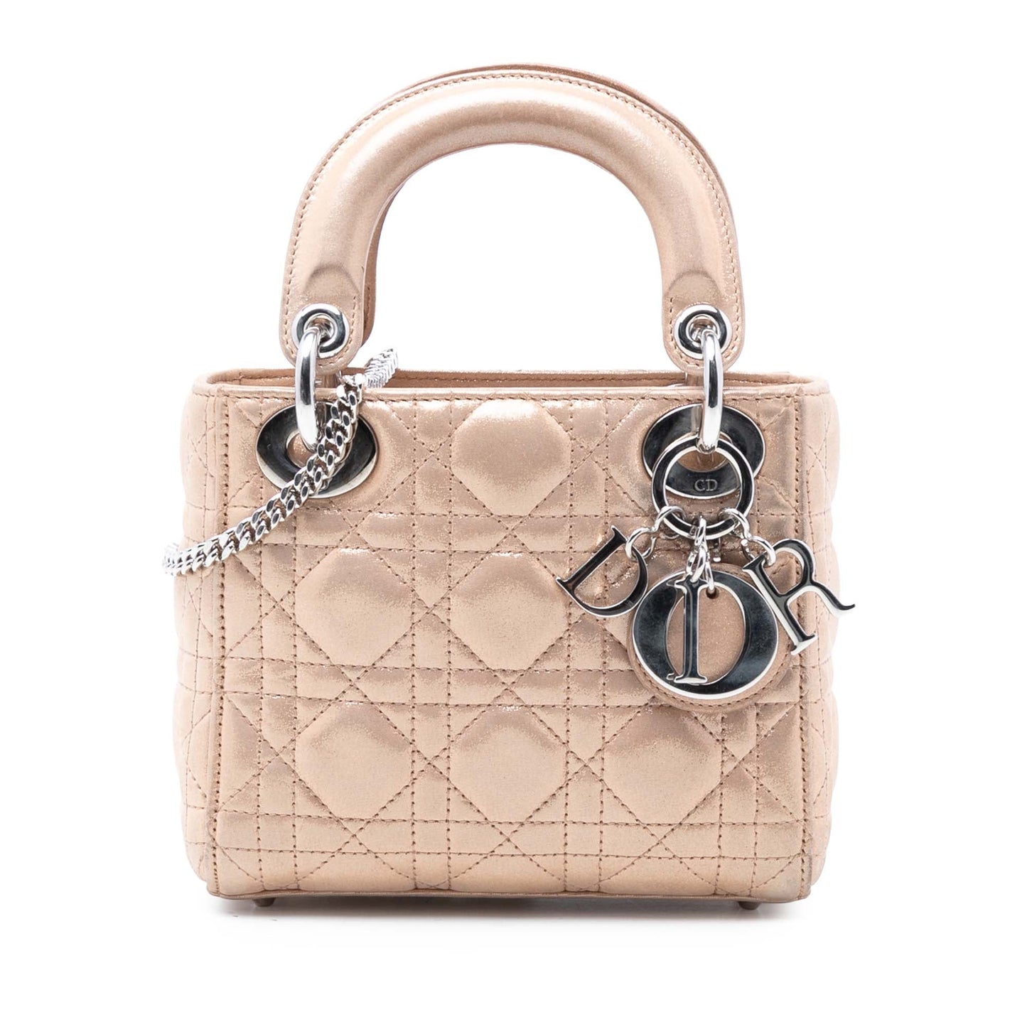 Dior Mini Iridescent Lambskin Cannage Lady Dior