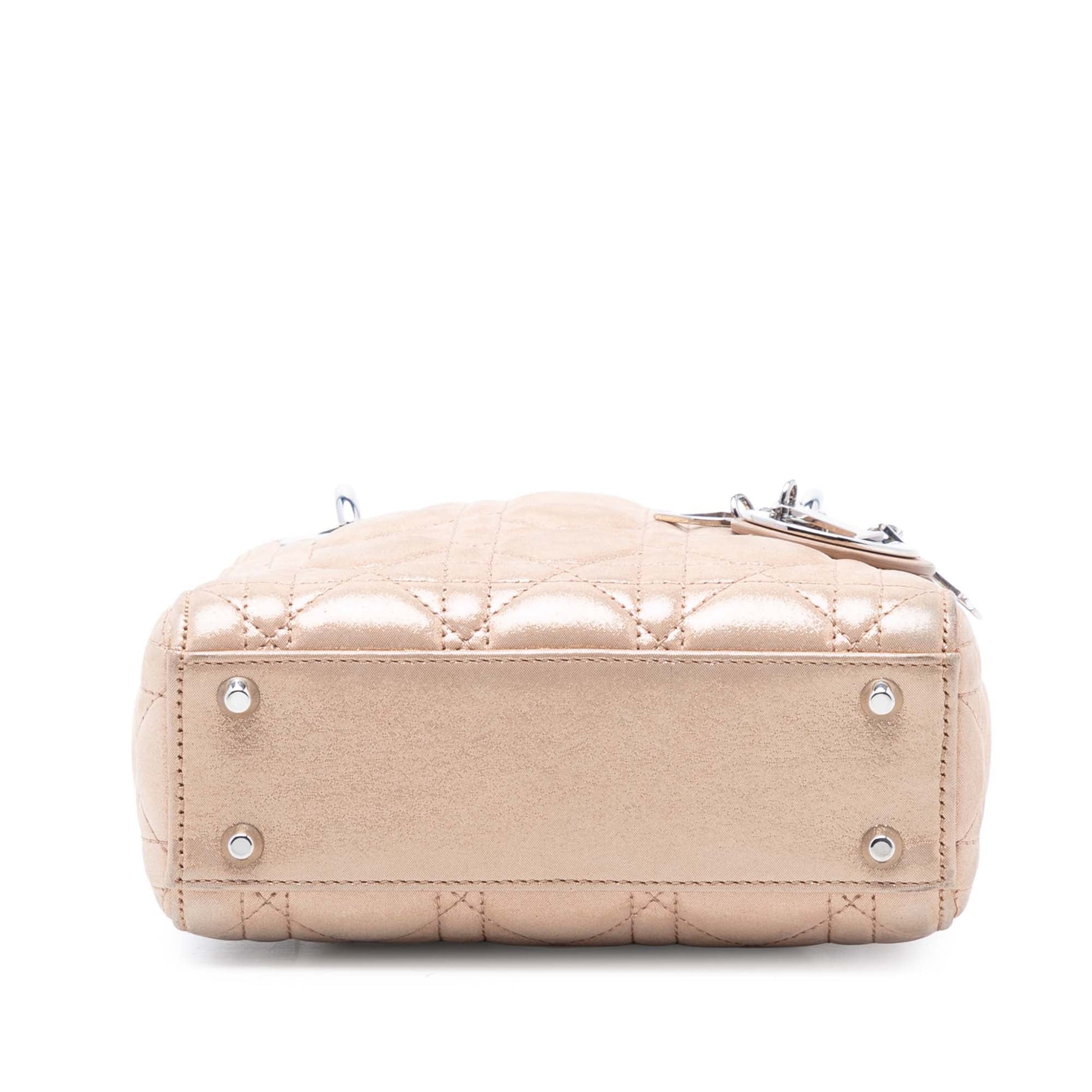 Dior Mini Iridescent Lambskin Cannage Lady Dior