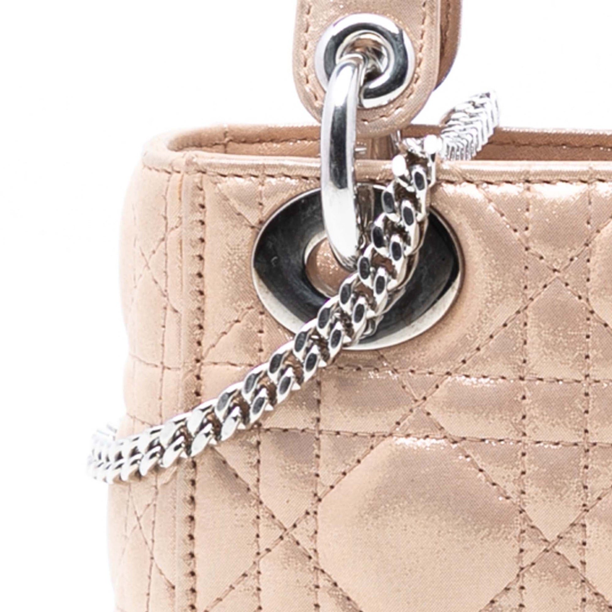 Dior Mini Iridescent Lambskin Cannage Lady Dior
