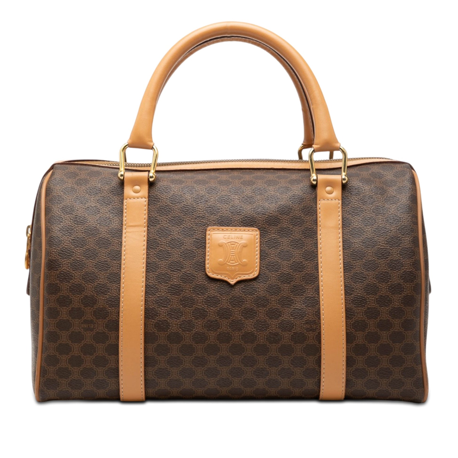 Celine Macadam Coated Canvas Boston Bag