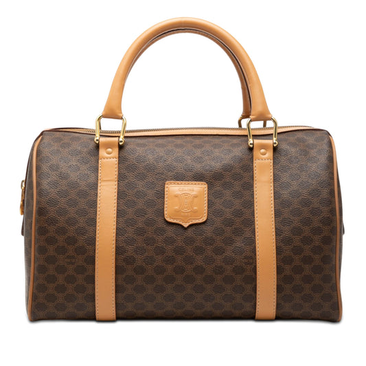 Celine Macadam Coated Canvas Boston Bag