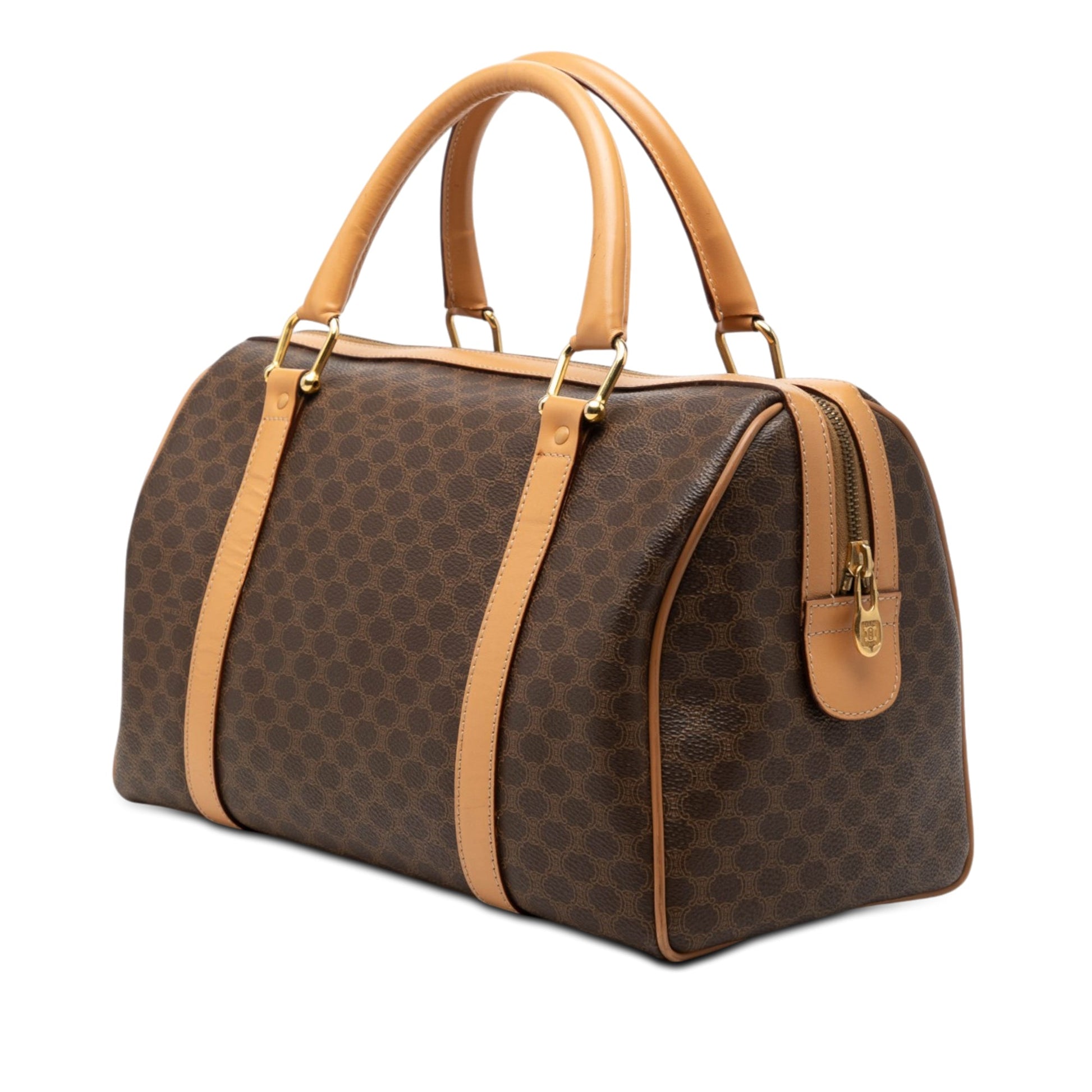 Celine Macadam Coated Canvas Boston Bag