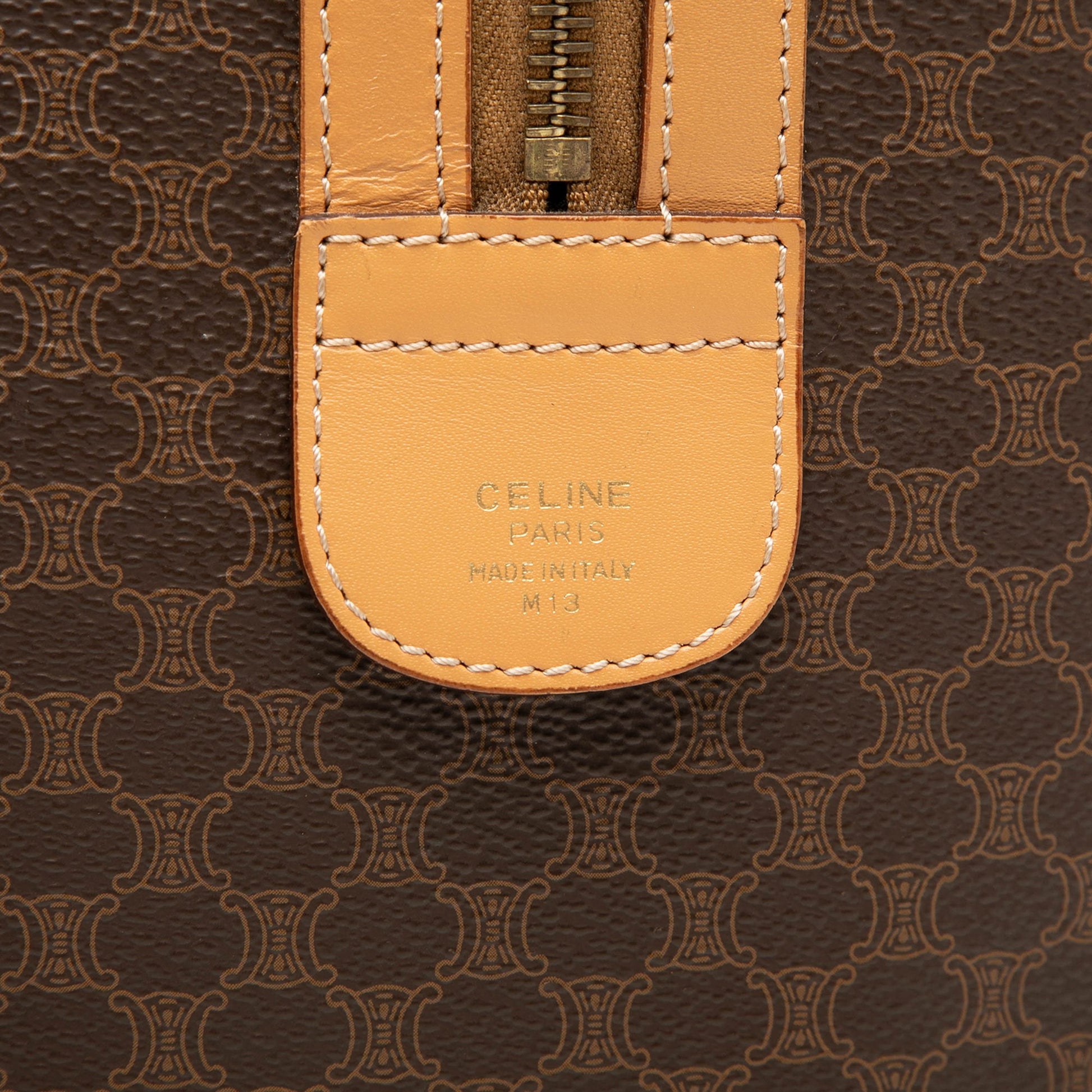Celine Macadam Coated Canvas Boston Bag