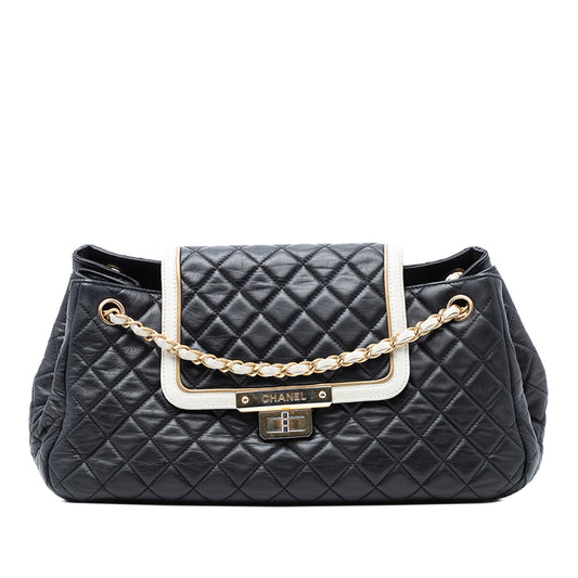 Medium Quilted Lambskin Reissue 2.55 East West Mademoiselle Accordion Flap