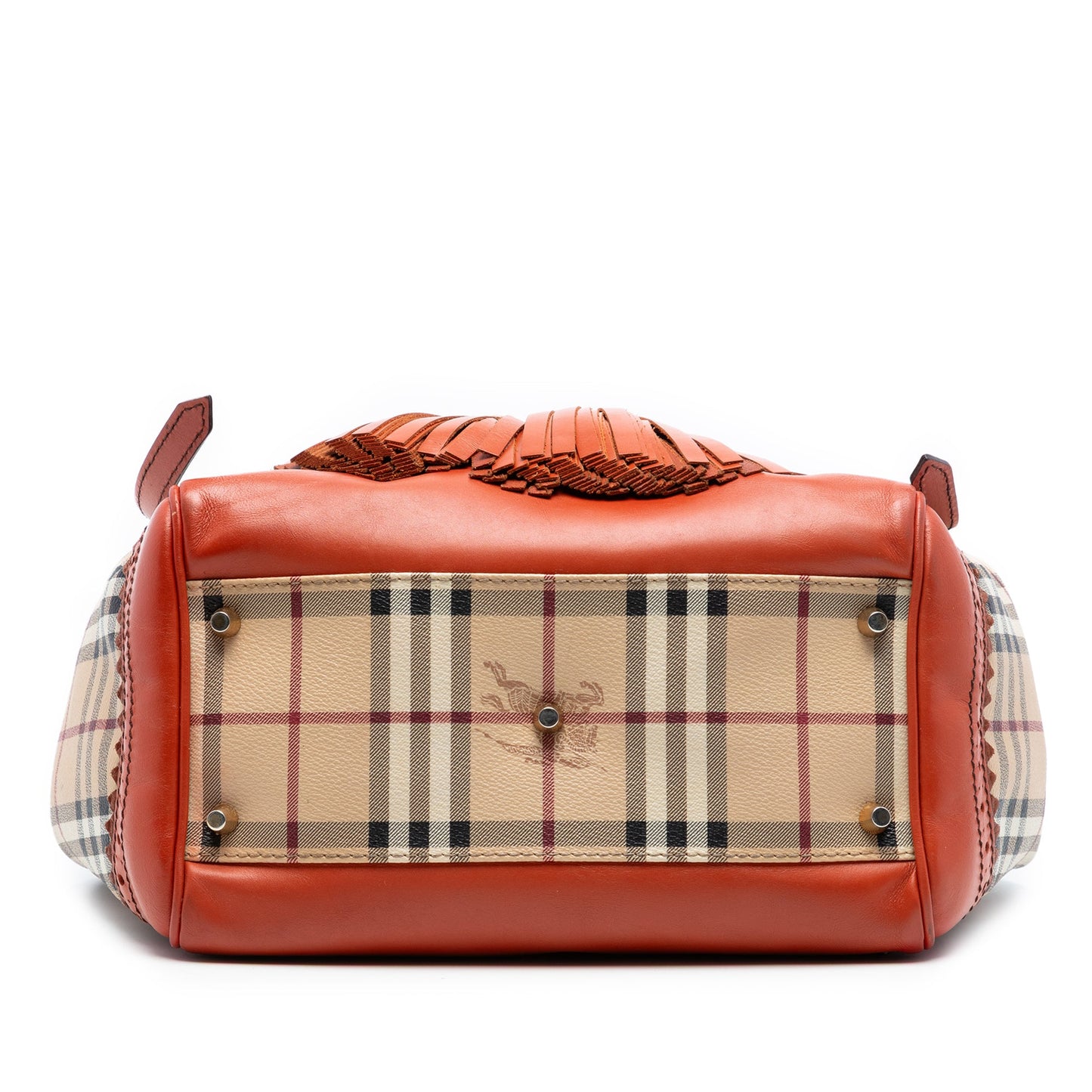 Small Haymarket Check Coated Canvas Brogue Tassel Tote