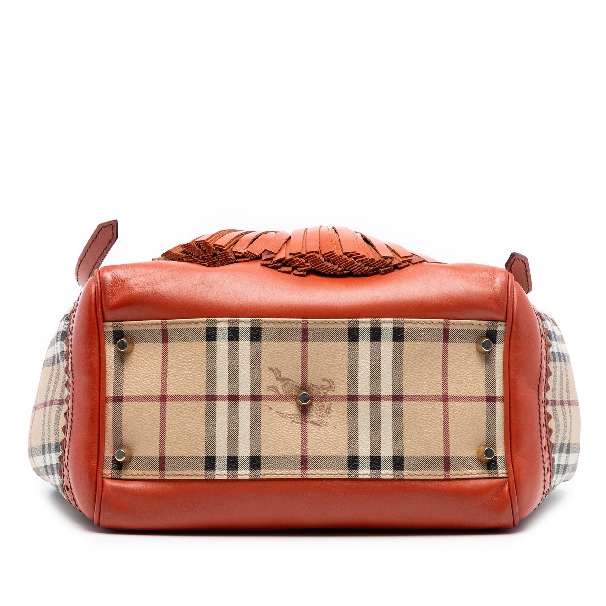 Small Haymarket Check Coated Canvas Brogue Tassel Tote