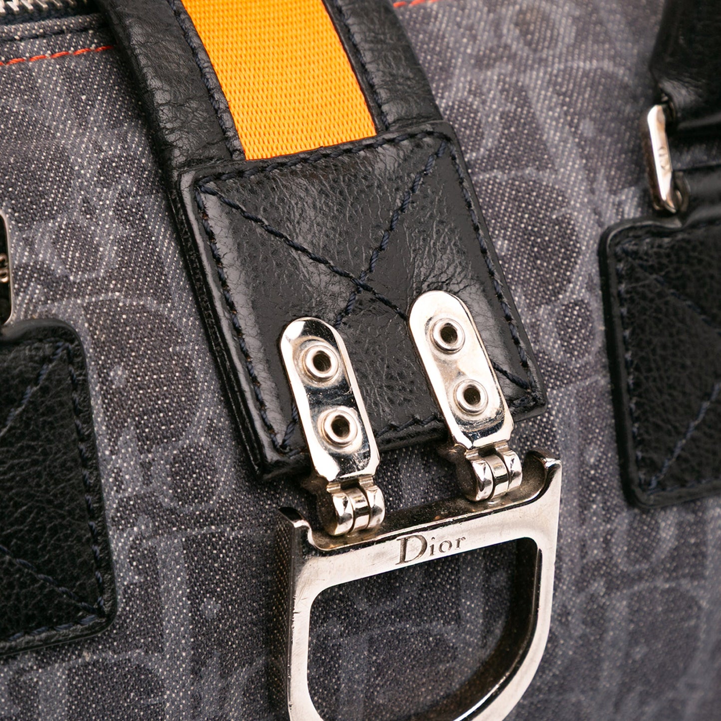 Dior Diorissimo Trotter Denim Flight Boston Bag