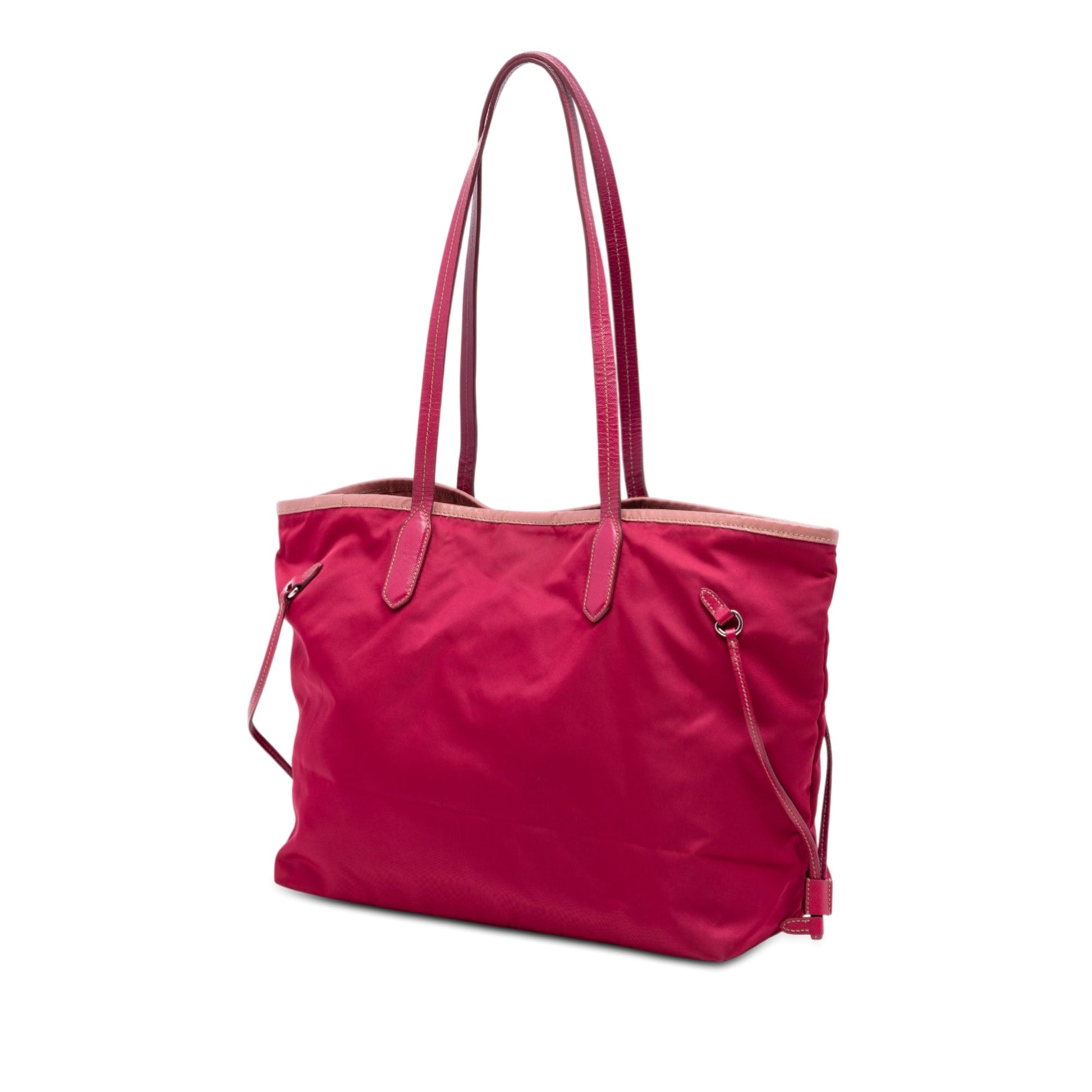 Saffiano Trimmed Tessuto Open Convertible Tote