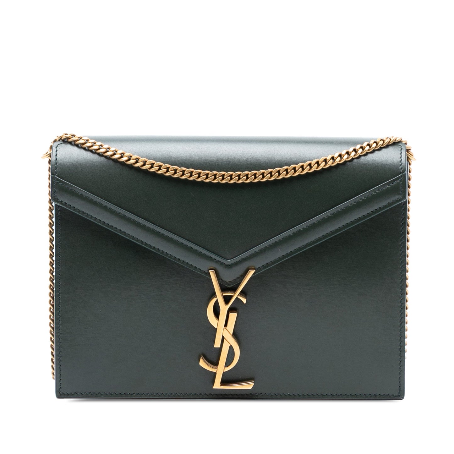 Saint Laurent Smooth Calfskin Monogram Cassandra Clasp Bag