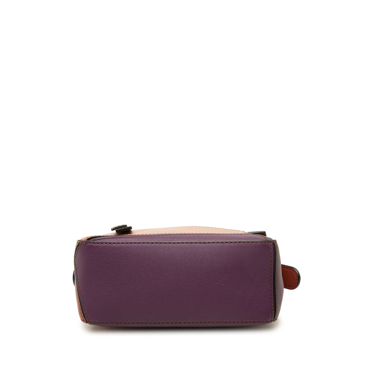 LOEWE Mini Tricolor Calfskin Puzzle Satchel — Brown