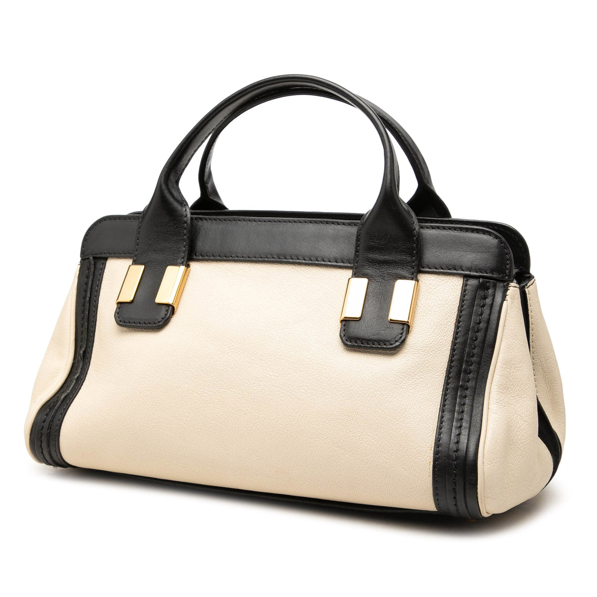 Chloé Small Bicolor Leather Alice Satchel