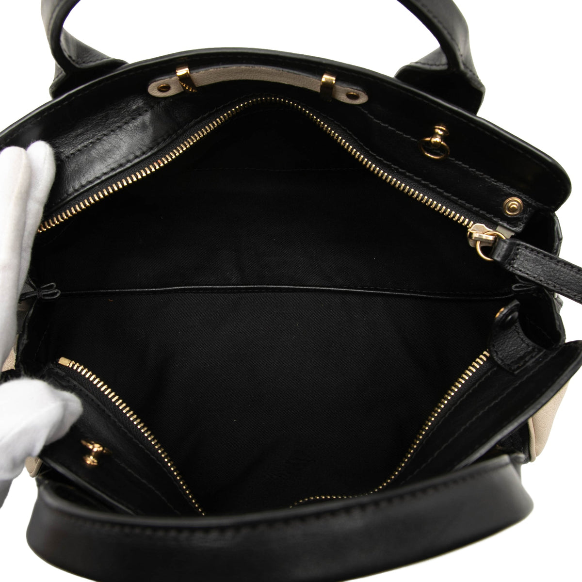 Chloé Small Bicolor Leather Alice Satchel